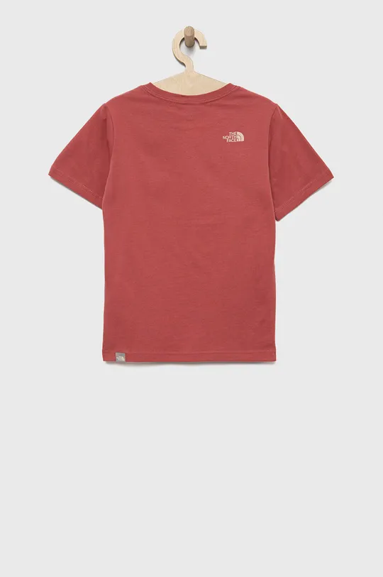 Otroška bombažna kratka majica The North Face roza