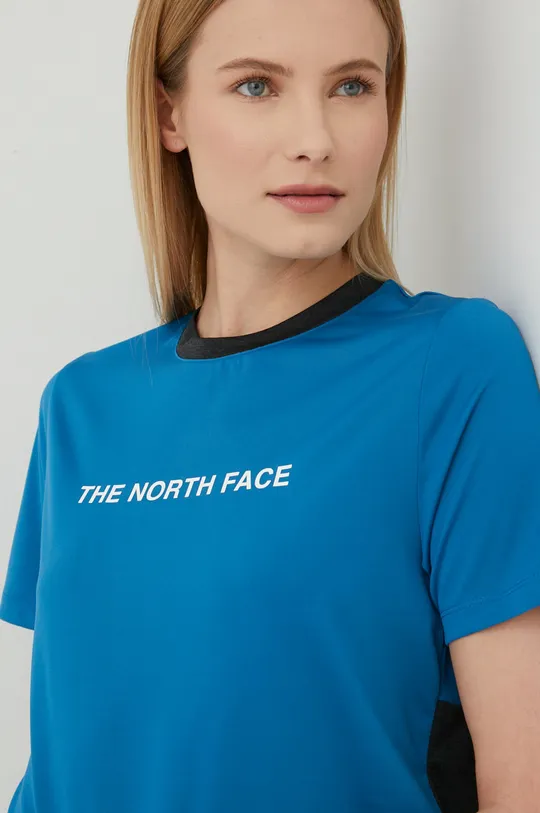 niebieski The North Face T-shirt sportowy Moutain Athletics