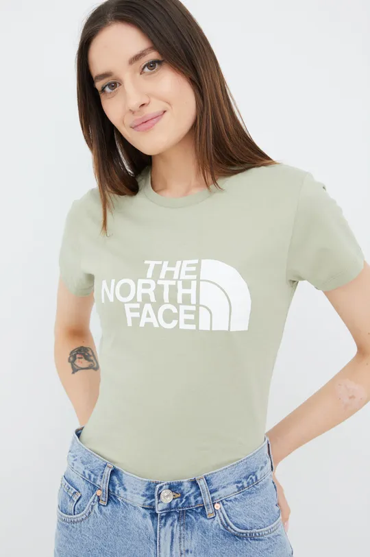 πράσινο Βαμβακερό μπλουζάκι The North Face Γυναικεία