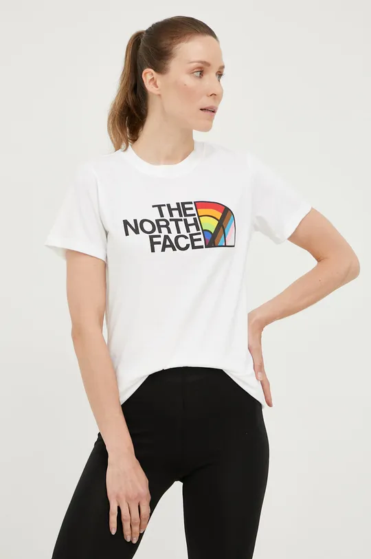 белый Хлопковая футболка The North Face Pride Женский