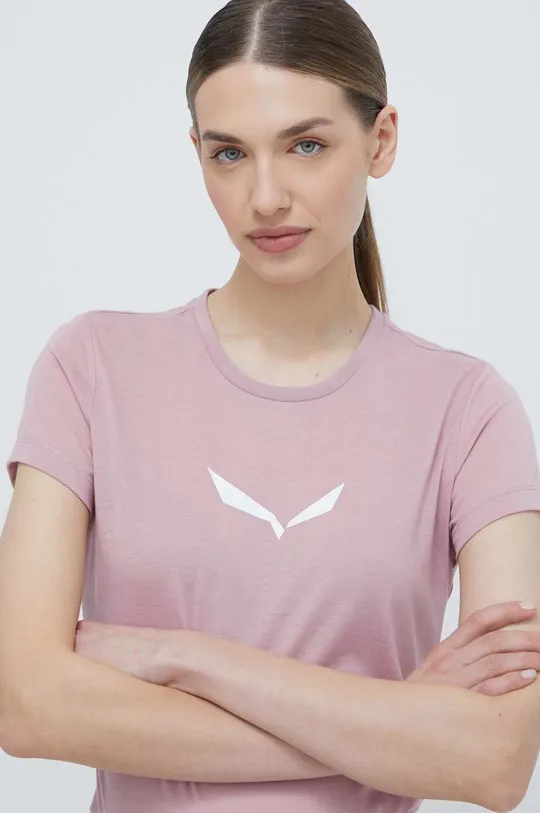 ružová Športové tričko Salewa Solidlogo