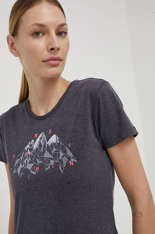 granatowy Salewa T-shirt sportowy Geometric