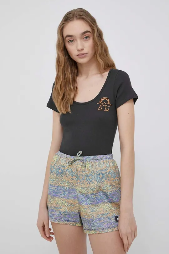 γκρί Βαμβακερό μπλουζάκι Billabong Γυναικεία