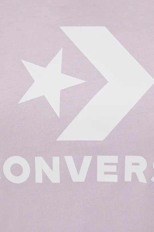 fialová Bavlnené tričko Converse