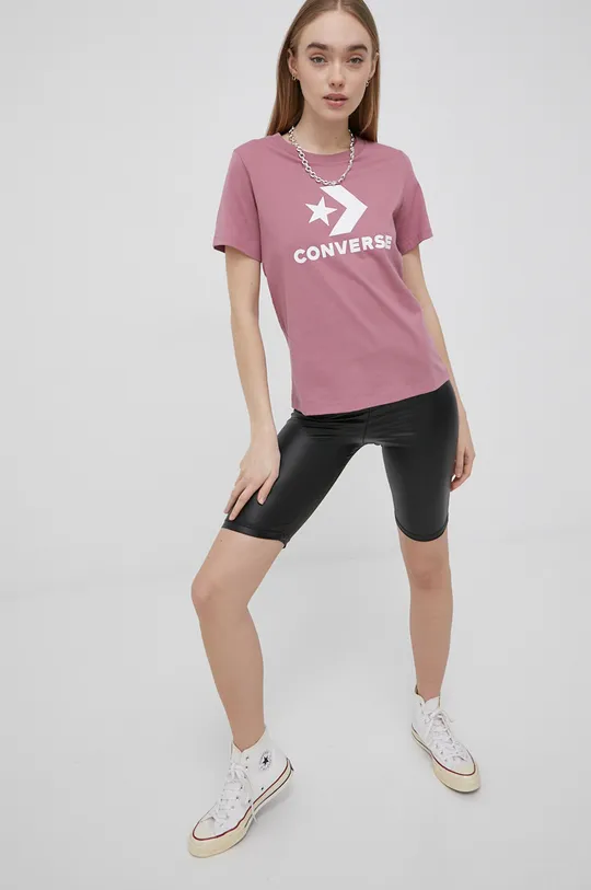 Converse cotton t-shirt pink