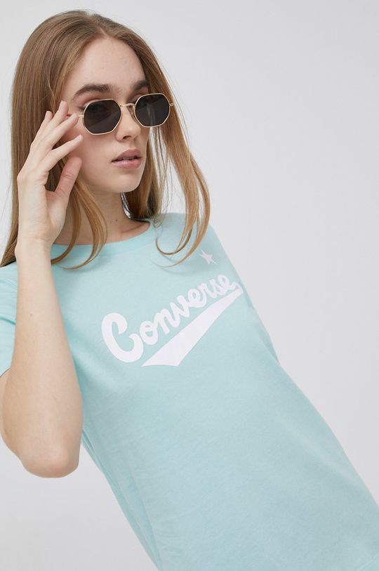 miętowy Converse t-shirt bawełniany