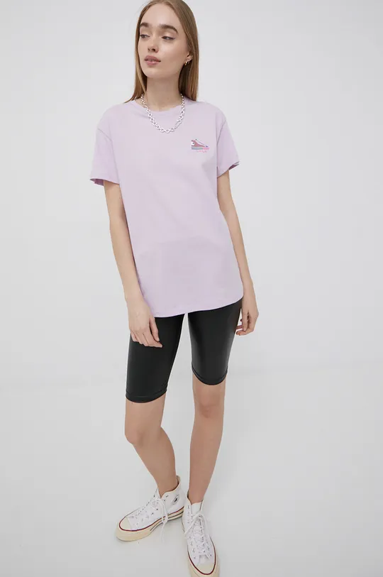 Converse bombažna majica vijolična