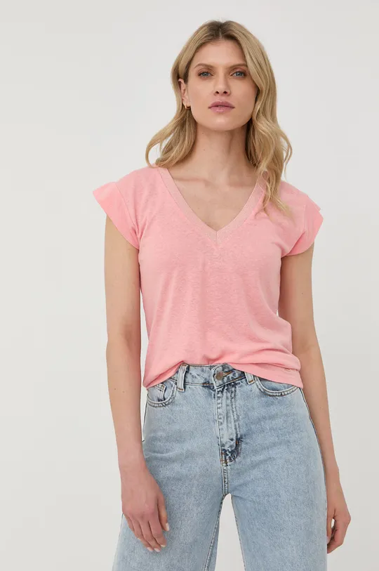 ροζ Λευκό μπλουζάκι Morgan Γυναικεία