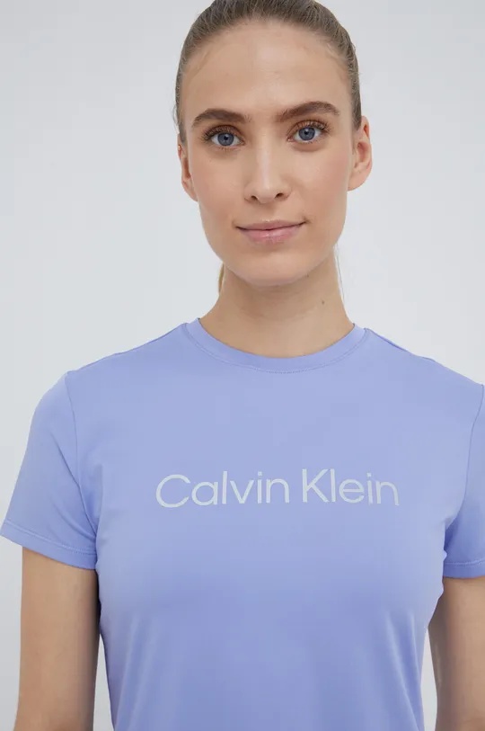 fialová Tréningové tričko Calvin Klein Performance Ck Essentials