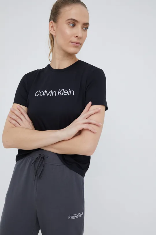 μαύρο Μπλουζάκι προπόνησης Calvin Klein Performance Ck Essentials Γυναικεία