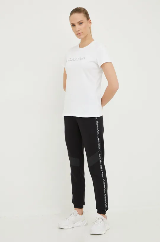 Μπλουζάκι προπόνησης Calvin Klein Performance λευκό