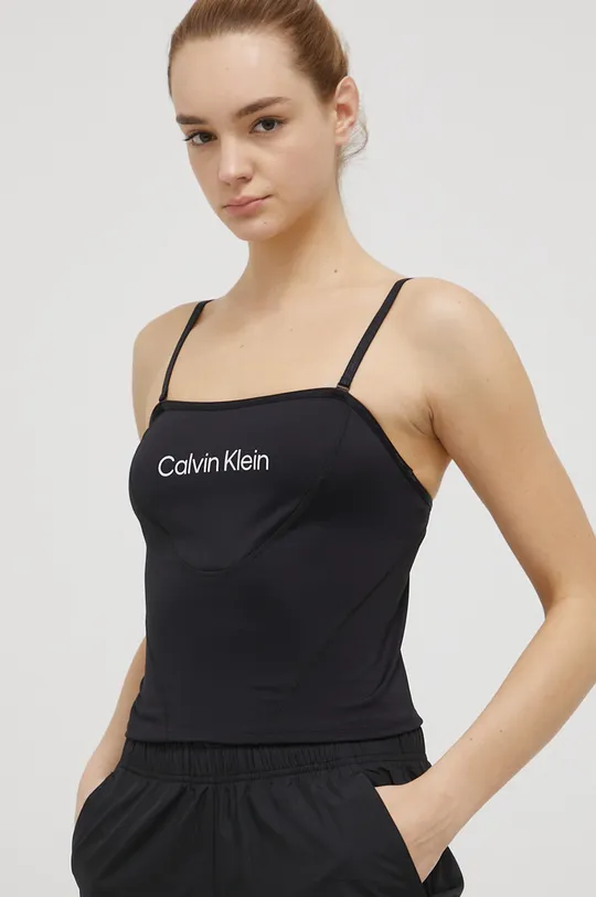 Calvin Klein Performance top treningowy Big Idea czarny