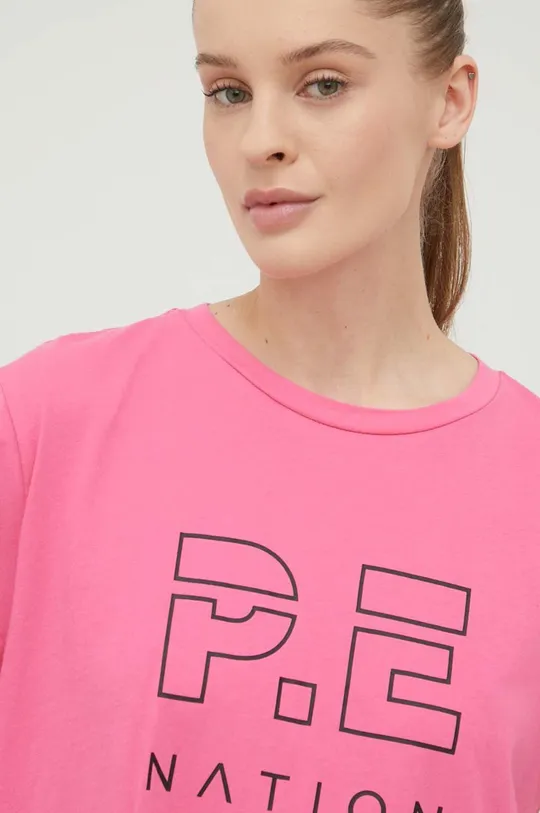 vijolična Bombažen t-shirt P.E Nation