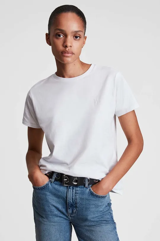 biały AllSaints t-shirt bawełniany GRACE TEE Damski