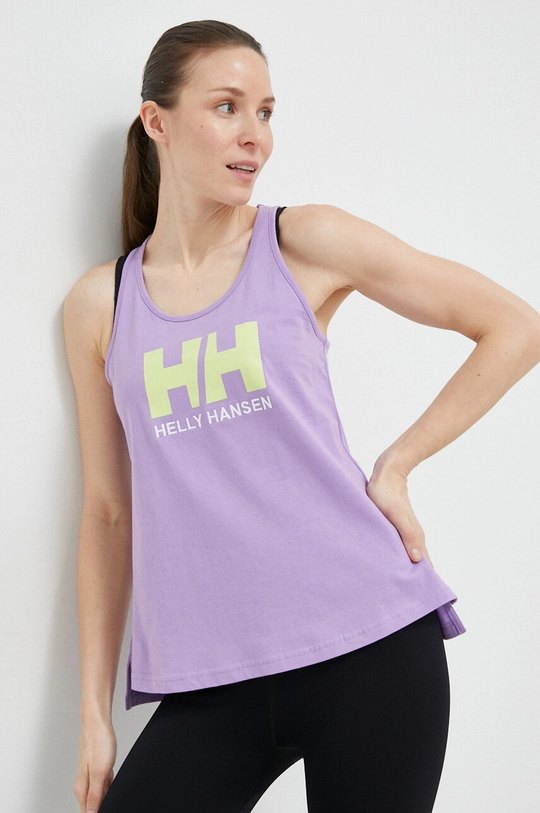 violet Helly Hansen top din bumbac De femei