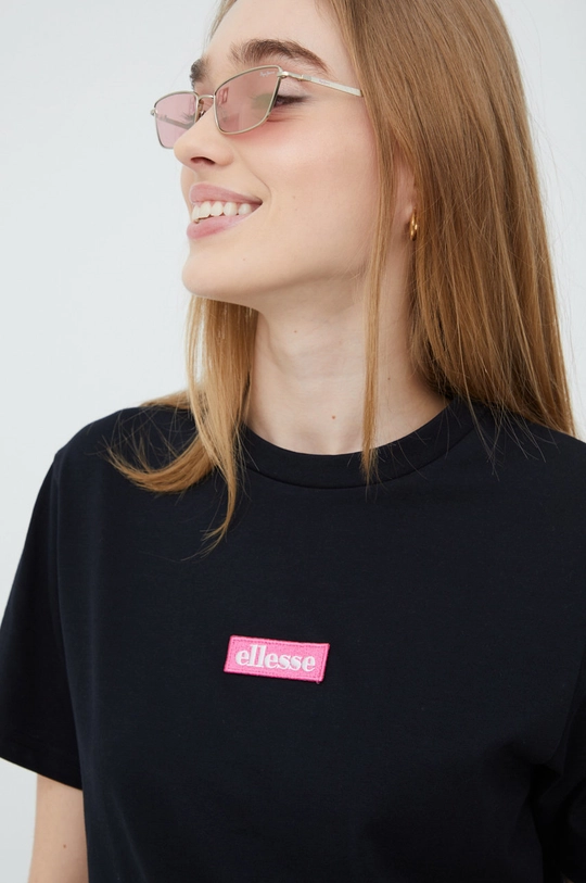 črna Bombažen t-shirt Ellesse