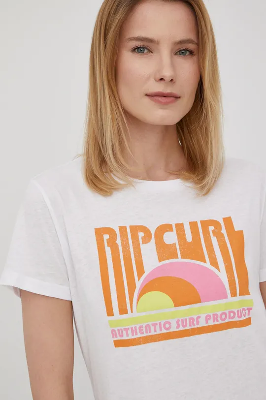 λευκό Βαμβακερό μπλουζάκι Rip Curl Γυναικεία