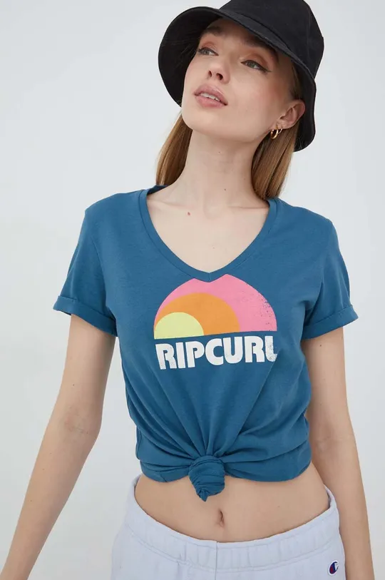μπλε Βαμβακερό μπλουζάκι Rip Curl Γυναικεία
