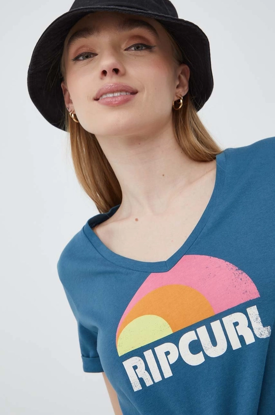 niebieski Rip Curl t-shirt bawełniany