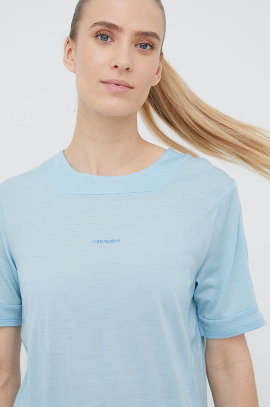 blady niebieski Icebreaker t-shirt sportowy ZoneKnit