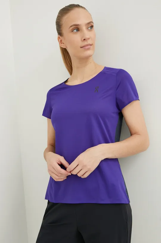vijolična Kratka majica za tek On-running Performance Ženski