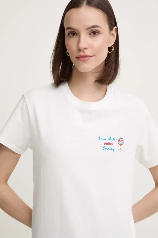 biały MC2 Saint Barth t-shirt bawełniany Damski