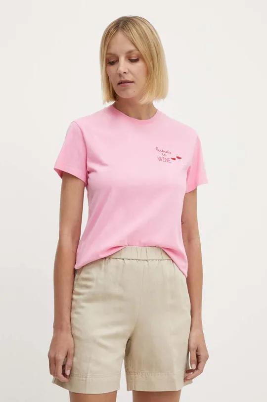 różowy MC2 Saint Barth t-shirt bawełniany Damski