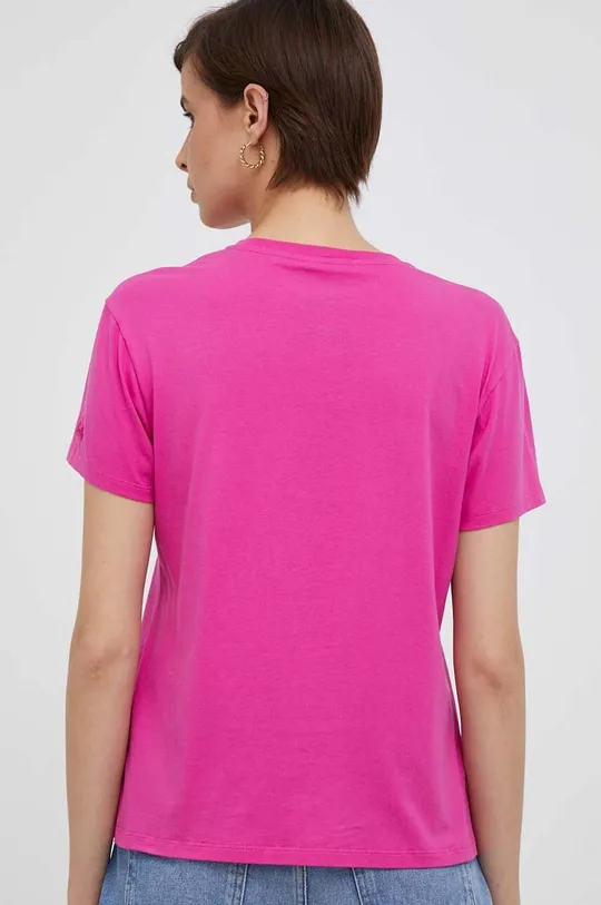 Βαμβακερό μπλουζάκι MC2 Saint Barth ροζ