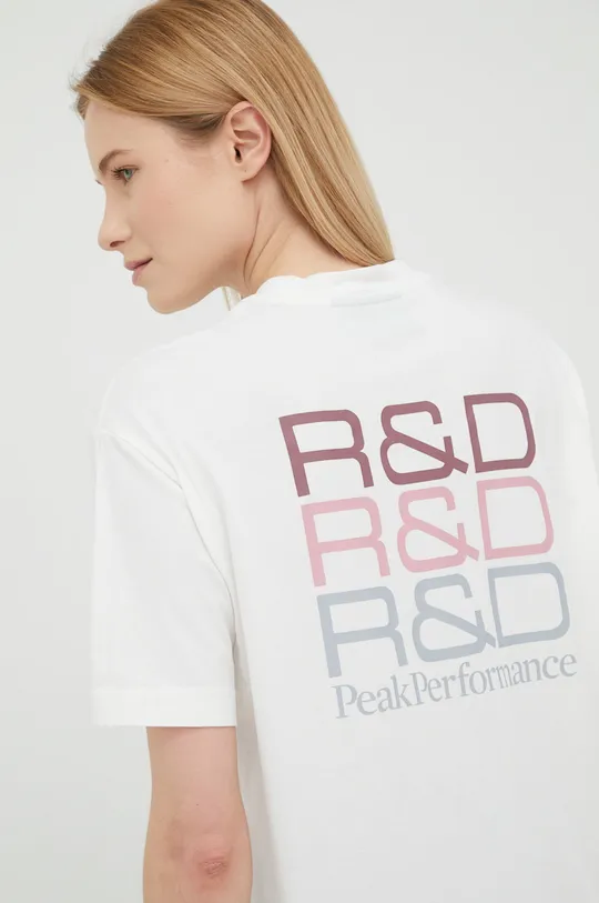 bianco Peak Performance t-shirt in cotone