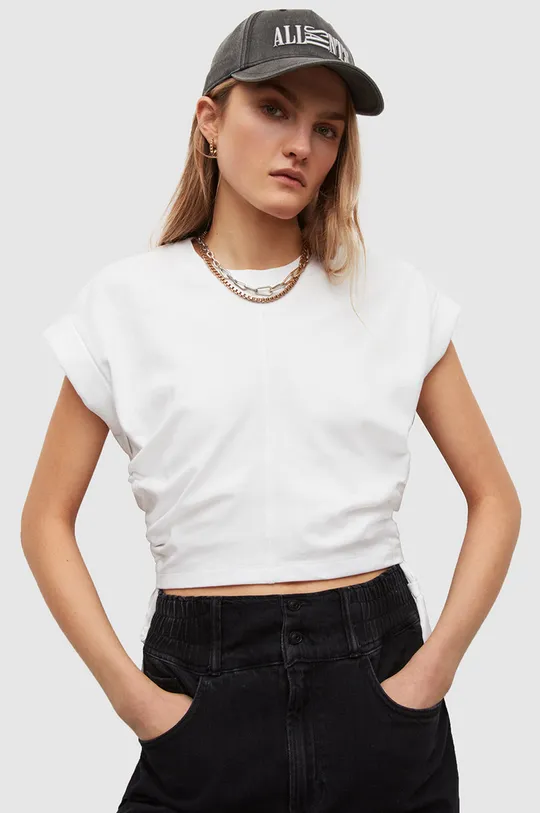 λευκό Βαμβακερό μπλουζάκι AllSaints Γυναικεία