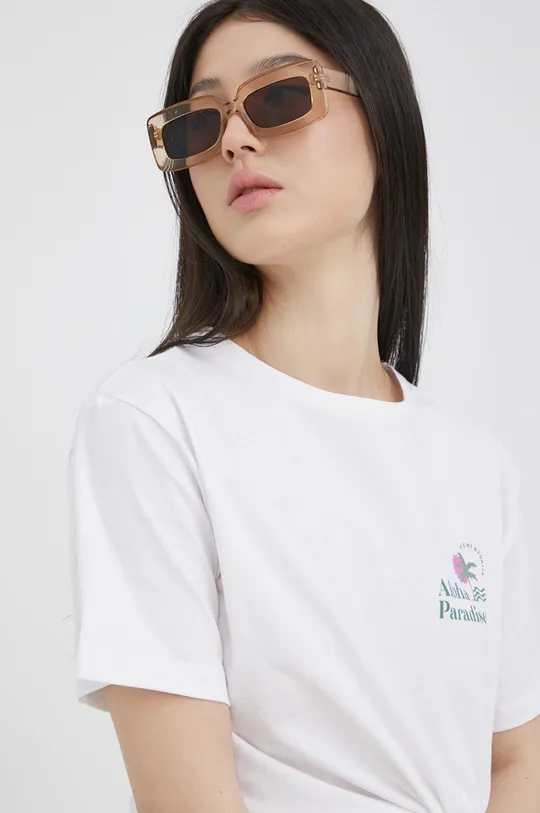 λευκό Βαμβακερό μπλουζάκι Femi Stories