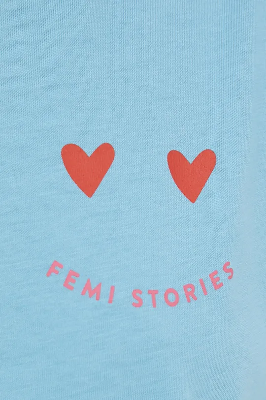 блакитний Бавовняний топ Femi Stories