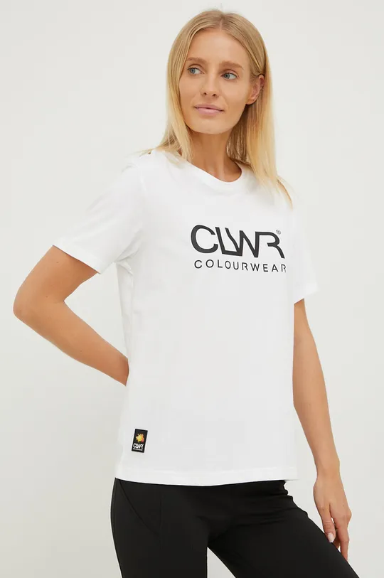 λευκό Βαμβακερό μπλουζάκι Colourwear Γυναικεία
