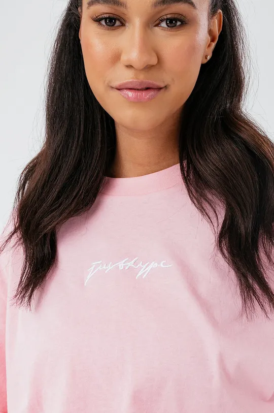 ροζ Βαμβακερό μπλουζάκι Hype
