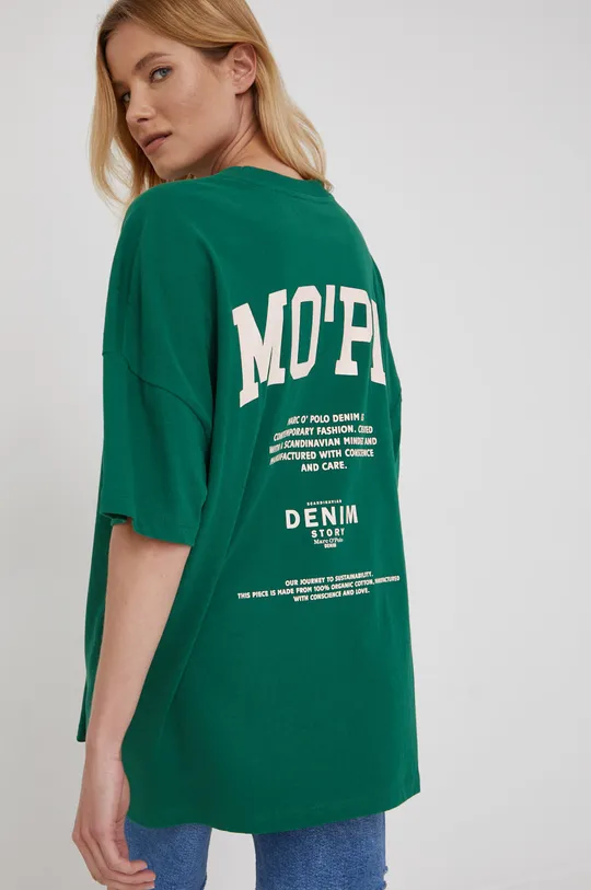 zielony Marc O'Polo t-shirt bawełniany DENIM Damski