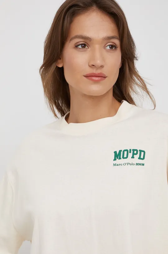 beżowy Marc O'Polo t-shirt bawełniany DENIM
