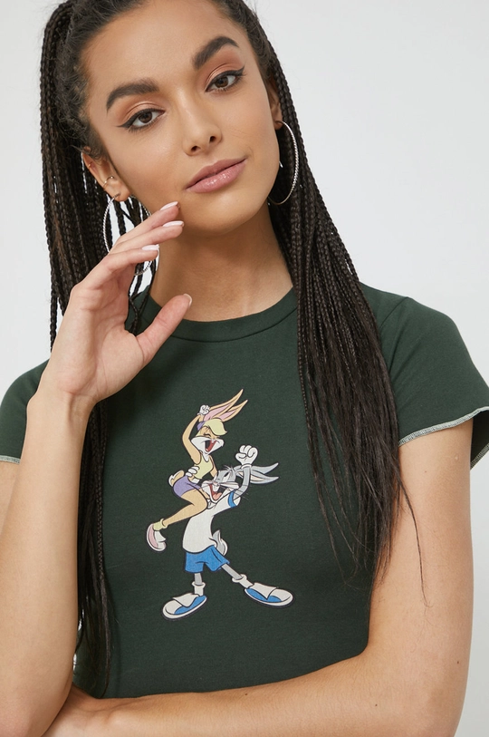 zielony Ellesse t-shirt x Looney Tunes