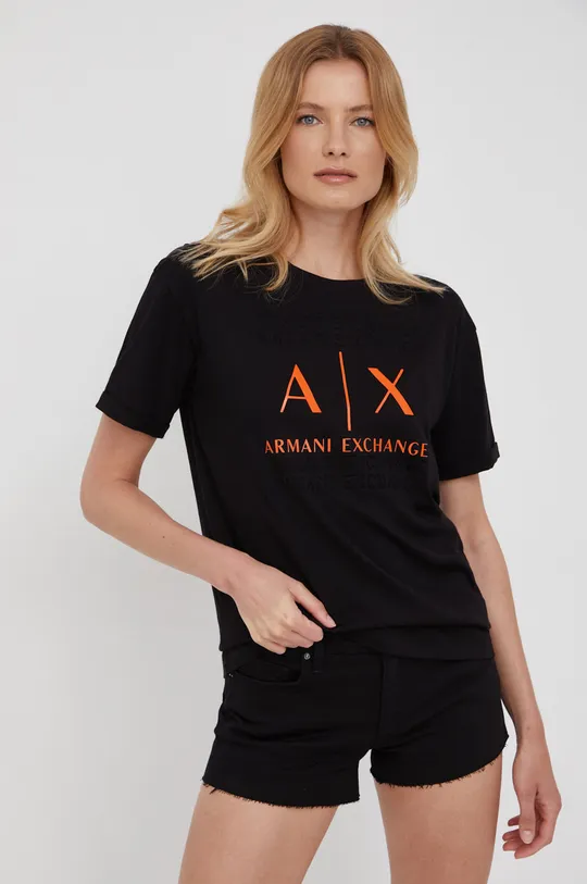 чорний Бавовняна футболка Armani Exchange