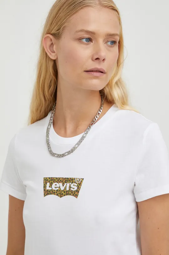 biela Bavlnené tričko Levi's