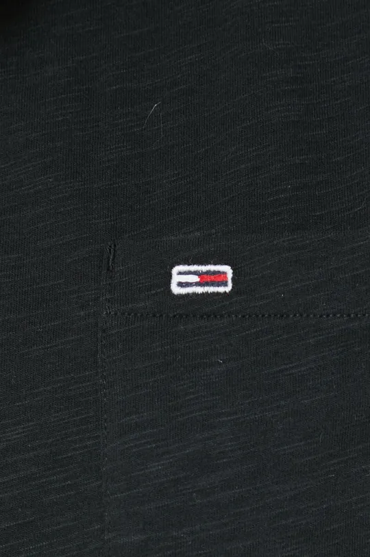 czarny Tommy Jeans t-shirt bawełniany DW0DW13037.PPYY