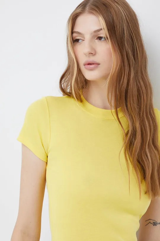 κίτρινο Βαμβακερό μπλουζάκι Polo Ralph Lauren Γυναικεία