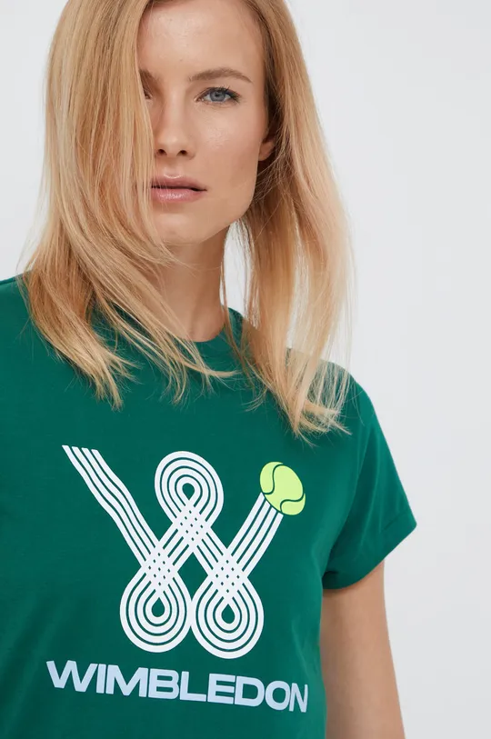 zelená Bavlnené tričko Polo Ralph Lauren Dámsky