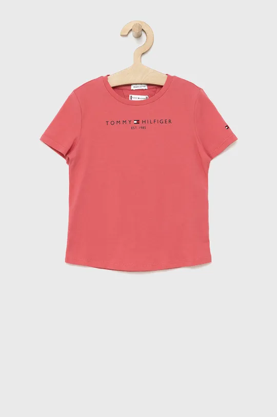 μωβ Παιδικό βαμβακερό μπλουζάκι Tommy Hilfiger Για κορίτσια