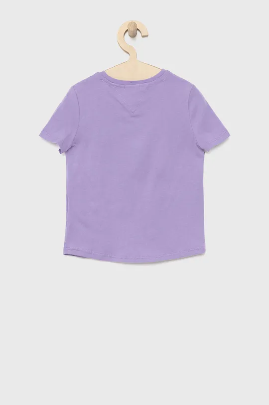 Tommy Hilfiger t-shirt bawełniany dziecięcy fioletowy