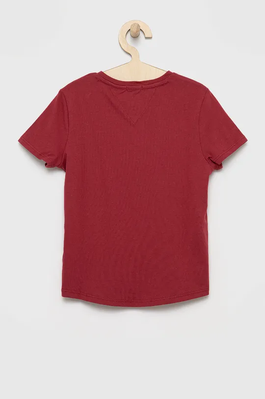 Tommy Hilfiger t-shirt bawełniany dziecięcy bordowy