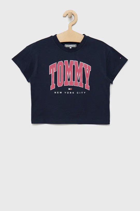 mornarsko plava Dječja majica kratkih rukava Tommy Hilfiger Za djevojčice