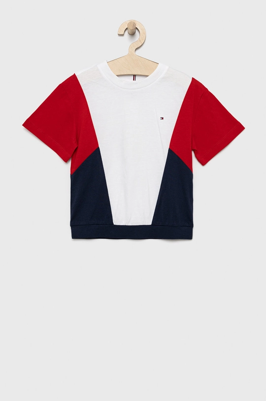 multicolor Tommy Hilfiger t-shirt bawełniany dziecięcy Dziewczęcy