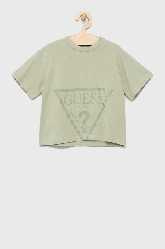 verde Guess Tricou de bumbac pentru copii De fete