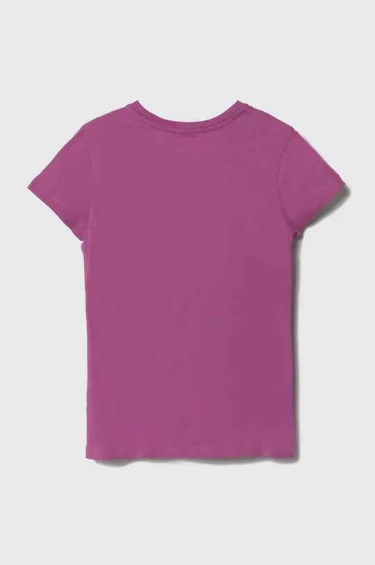 Дитяча бавовняна футболка Calvin Klein Jeans фіолетовий