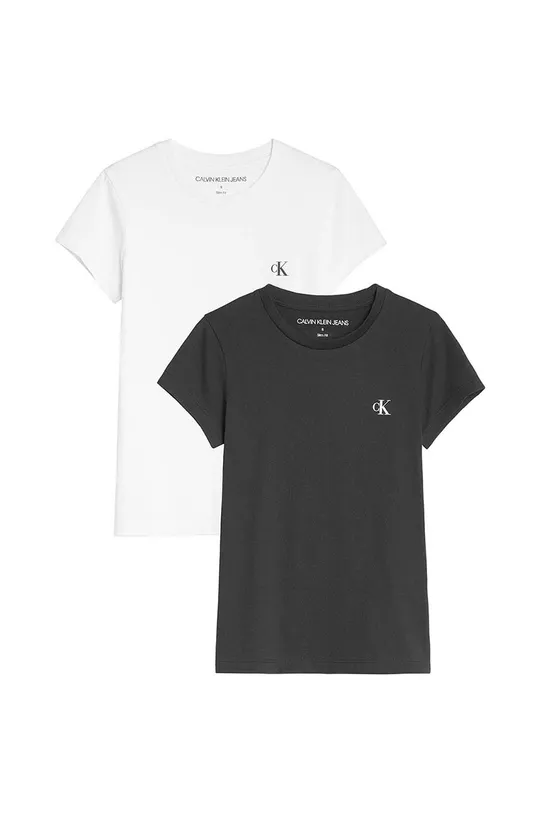 čierna Calvin Klein Jeans - Detské bavlnené tričko (2-pak) Dievčenský